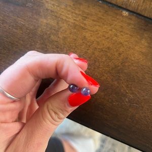 Amethyst stud earrings